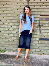 Load image into Gallery viewer, THE BETHANY BLOUSE (BLUE)