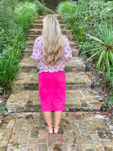 Load image into Gallery viewer, THE FARRAH (FUCHSIA DENIM SKIRT)