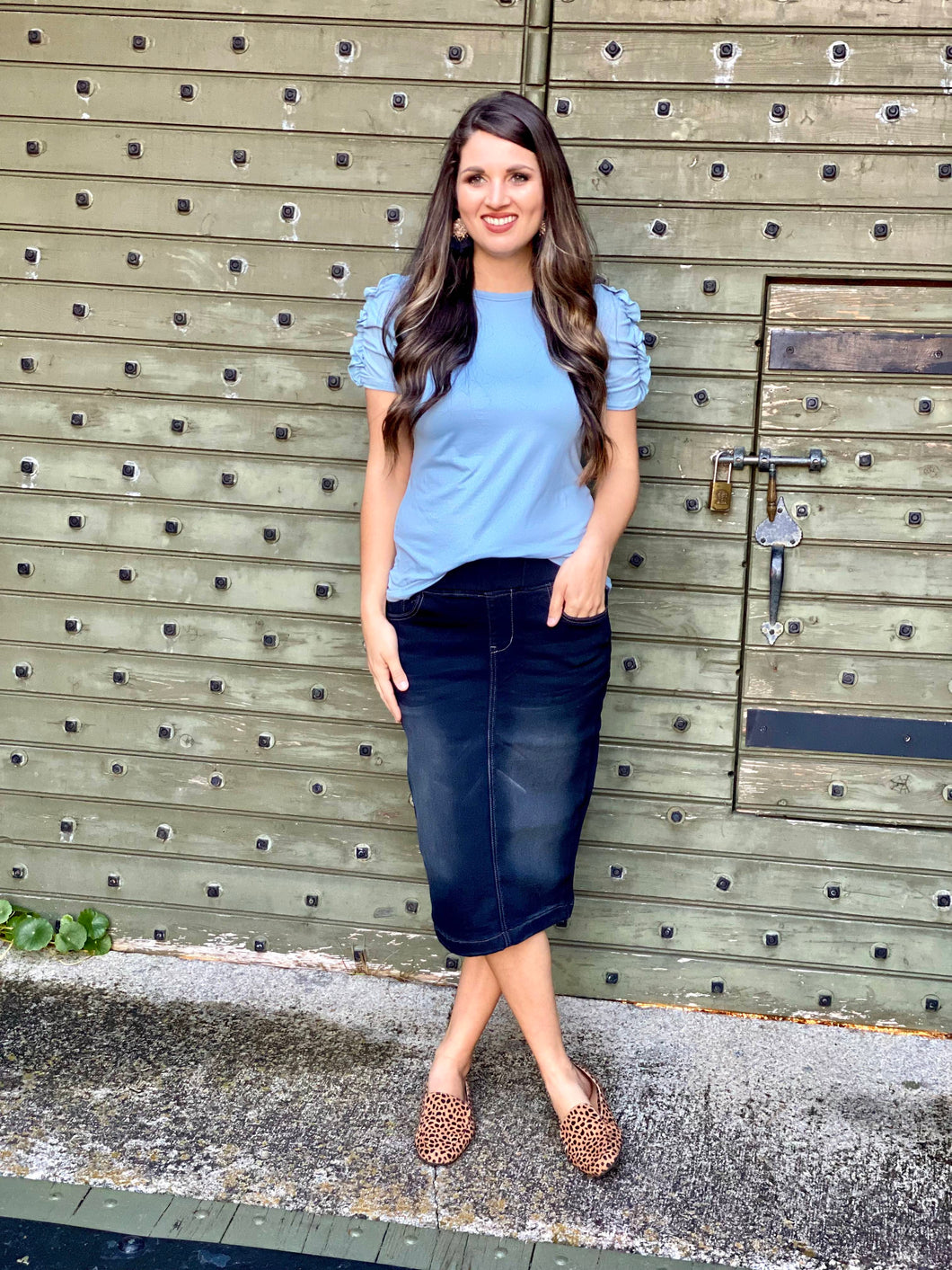 THE BETHANY BLOUSE (BLUE)