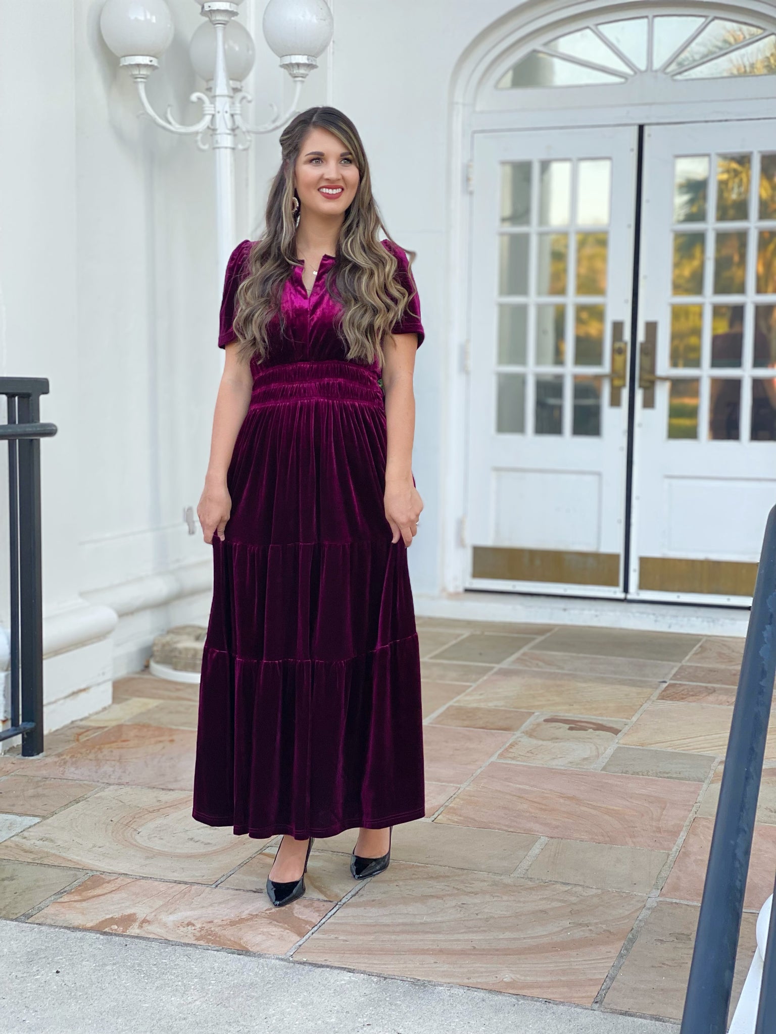 THE HOLLY HOLIDAY GOWN (BURGUNDY) The FOM Boutique THE HOLLY HOLIDAY GOWN (BURGUNDY) The FOM Boutique