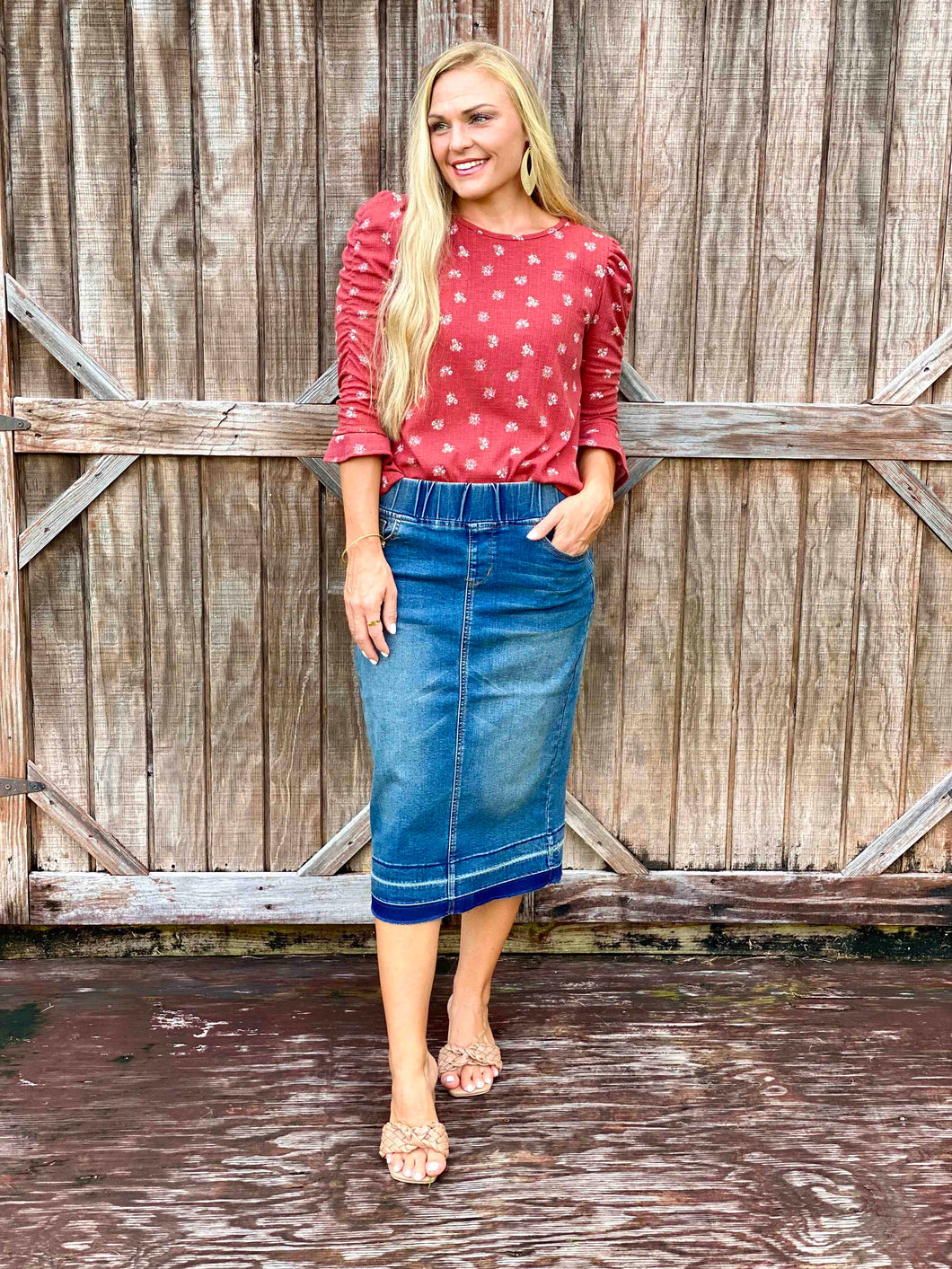 THE TRIN DENIM SKIRT